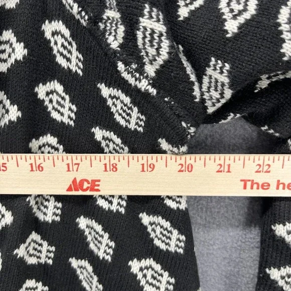 Romeo & Juliet Cardigan Sweater womens Size S Knit Tribal Black White reversible - Picture 11 of 11